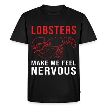 Homard Fruits de mer Homard Homard Épineux - T-shirt Premium bio Homme - noir - Devant - Nico (187cm)