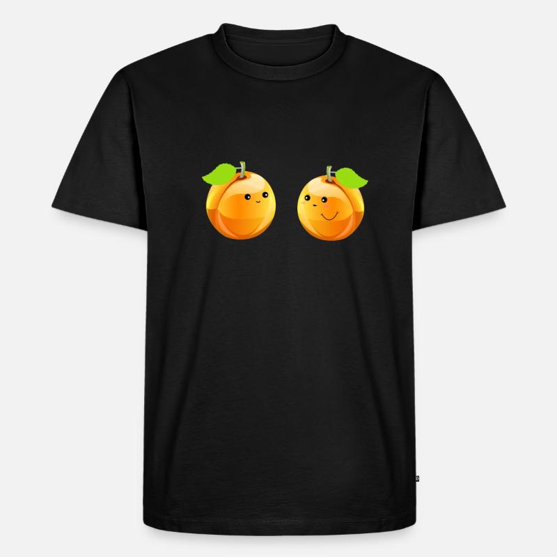 aprikose - Männer Premium Bio T-Shirt - Schwarz