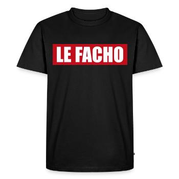 Le facho | cadeau marrant pour droitard - T-shirt Premium bio Homme - noir - Devant - Nico (187cm)