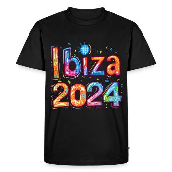 Tournée d’Ibiza 2024 - T-shirt Premium bio Homme - noir - Devant - Nico (187cm)
