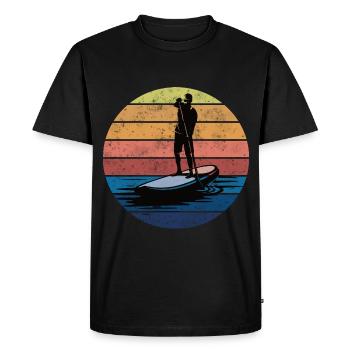 SUP. Stand up paddle. Sup board. stand up paddling - Men's Premium Organic T-Shirt - black - Front - Nico (187cm)