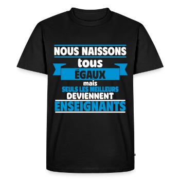 Les meilleurs enseignants - T-shirt Premium bio Homme - noir - Devant - Nico (187cm)