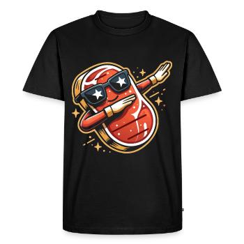 Steak Lover Foodie Grilling - Men's Premium Organic T-Shirt - black - Front - Nico (187cm)