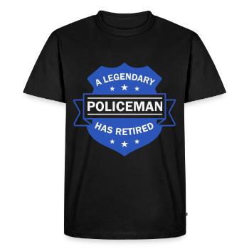 Retired Police Officer Police Retiree - Men's Premium Organic T-Shirt - black - Front - Nico (187cm)