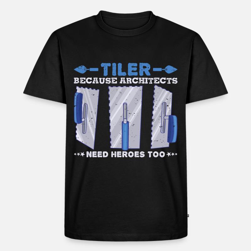 Beruf Bester Fliesenleger Geschenk-Idee - Männer Premium Bio T-Shirt - Schwarz