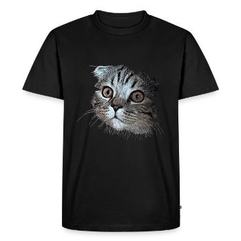 chat - T-shirt Premium bio Homme - noir - Devant - Nico (187cm)