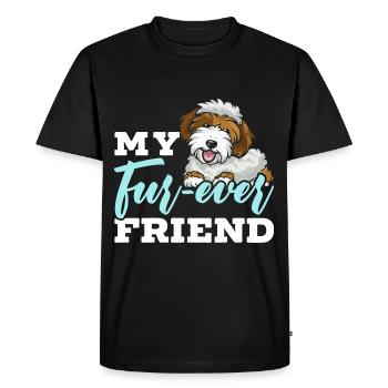 Chien Sheepadoodle mignon - T-shirt Premium bio Homme - noir - Devant - Nico (187cm)