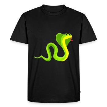 Serpent - T-shirt Premium bio Homme - noir - Devant - Nico (187cm)