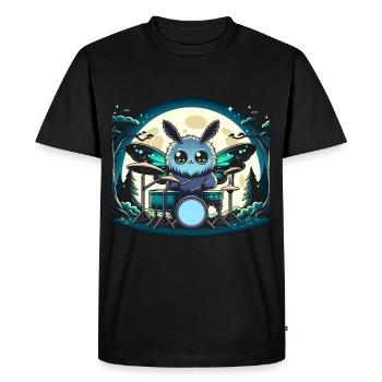 Mothman Point Pleasant Drummer Cryptide - T-shirt Premium bio Homme - noir - Devant - Nico (187cm)