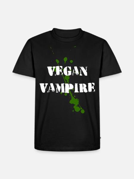 Vegan Vampire Vegan Vampire Halloween - Men's Premium Organic T-Shirt - black