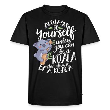 Koala - T-shirt Premium bio Homme - noir - Devant - Nico (187cm)