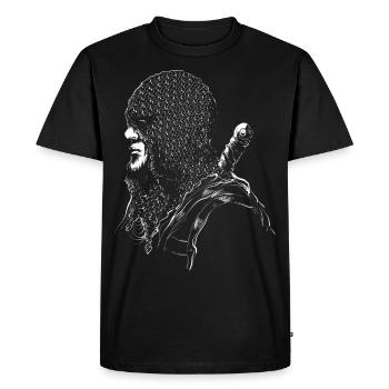 Fighter - Men's Premium Organic T-Shirt - black - Front - Nico (187cm)