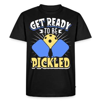 Pickleball Player Pickleball Paddle Pickleball - Men's Premium Organic T-Shirt - black - Front - Nico (187cm)