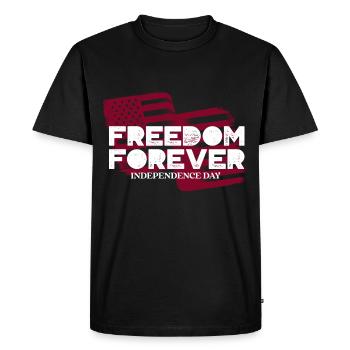 Forever Free - Men's Premium Organic T-Shirt - black - Front - Nico (187cm)