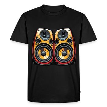 Boîtes à musique Basse - T-shirt Premium bio Homme - noir - Devant - Nico (187cm)