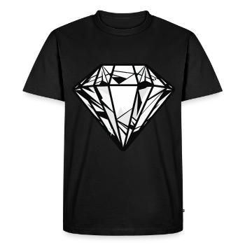 Bijou en diamant - T-shirt Premium bio Homme - noir - Devant - Nico (187cm)