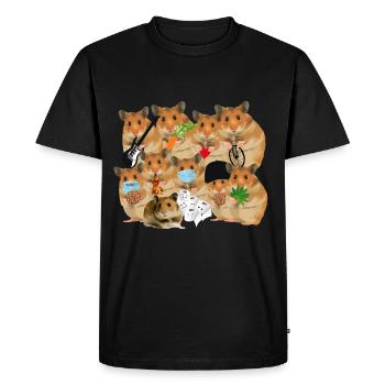 Gang de hamsters Hamsters Beaucoup - T-shirt Premium bio Homme - noir - Devant - Nico (187cm)