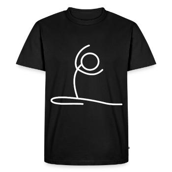 Yoga Exercise - Men's Premium Organic T-Shirt - black - Front - Nico (187cm)