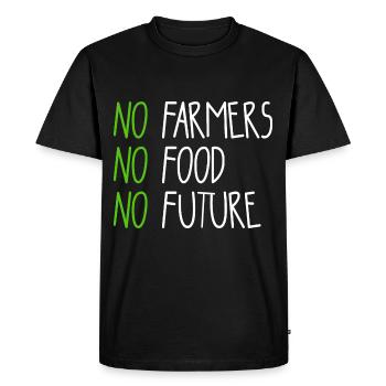 No Farmers - No Food - No Future - Farmer Farmer - Men's Premium Organic T-Shirt - black - Front - Nico (187cm)