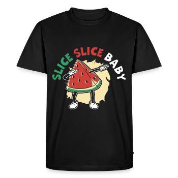 Funny Watermelon Summer - Men's Premium Organic T-Shirt - black - Front - Nico (187cm)