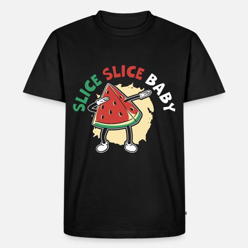 Été drôle de pastèque - T-shirt Premium bio Homme - noir