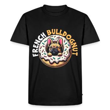 Amoureux des chiens bouledogue français - T-shirt Premium bio Homme - noir - Devant - Nico (187cm)