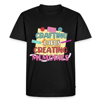 Card Crafting Artist Gift Idea - Men's Premium Organic T-Shirt - black - Front - Nico (187cm)