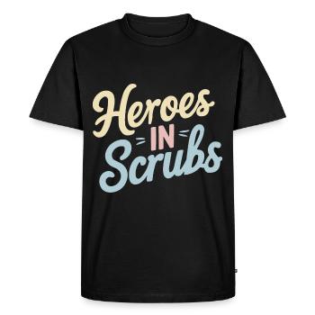 infirmière en soins intensifs, - T-shirt Premium bio Homme - noir - Devant - Nico (187cm)