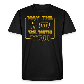 Que la force soit avec toi - Cadeau - T-shirt Premium bio Homme - noir - Devant - Nico (187cm)