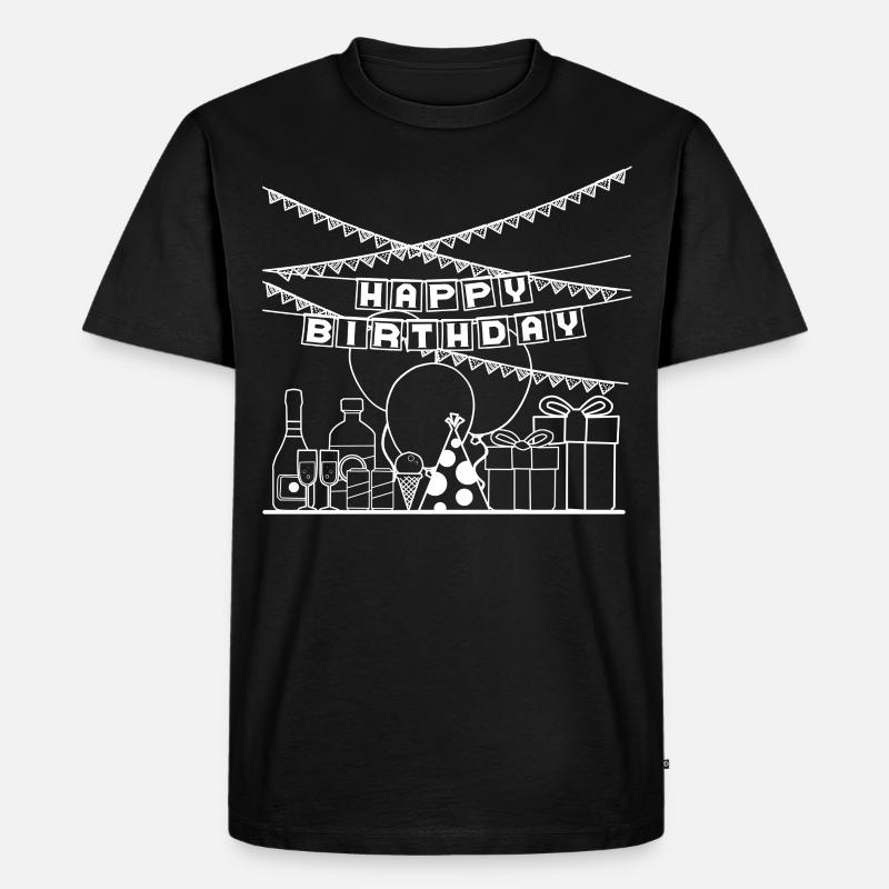 Happy Brithday Geschenkidee für Kinder - Männer Premium Bio T-Shirt - Schwarz