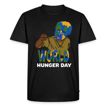 World hunger and world food day gift idea - Men's Premium Organic T-Shirt - black - Front - Nico (187cm)