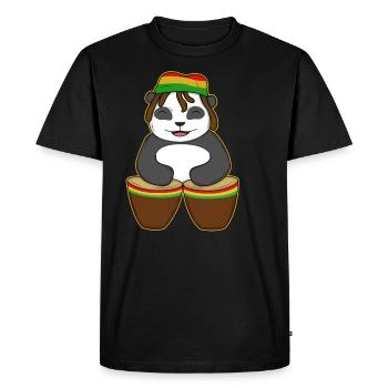 Reggae Panda - T-shirt Premium bio Homme - noir - Devant - Nico (187cm)