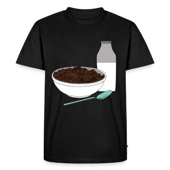 Cornflakes von Kellogg`s wie früher Geschenkidee - Männer Premium Bio T-Shirt - Schwarz - Vorne - Nico (187cm)