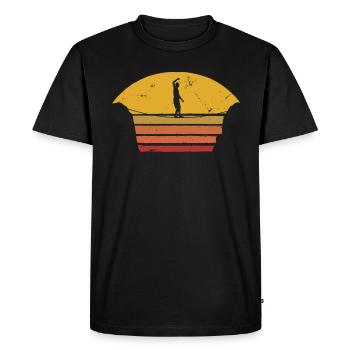 Slacklining slack slackline tightrope sport - Men's Premium Organic T-Shirt - black - Front - Nico (187cm)