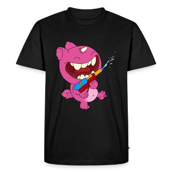 Cool water gun and monster for the summer - Men's Premium Organic T-Shirt - black - Front - Nico (187cm)