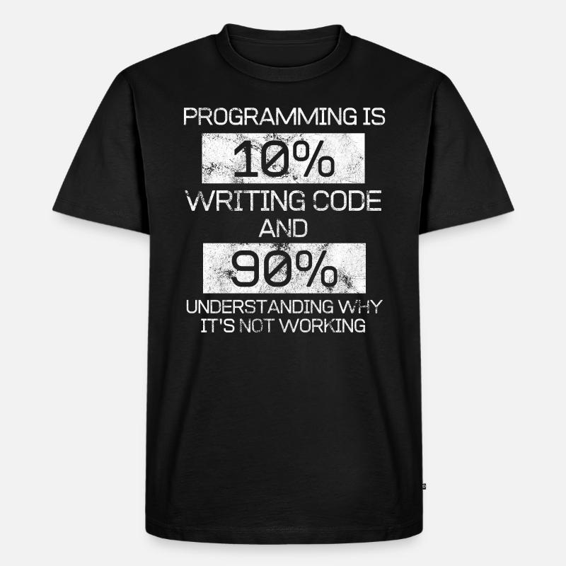 Lustiges Geschenk Programmierer Computer Spruch - Männer Premium Bio T-Shirt - Schwarz