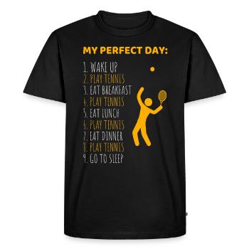 Journée de tennis cadeau de joueur de tennis tennis - T-shirt Premium bio Homme - noir - Devant - Nico (187cm)