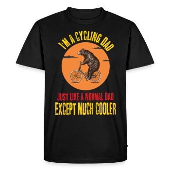 Vélo cycliste père papa papa vélo de route VTT - T-shirt Premium bio Homme - noir - Devant - Nico (187cm)