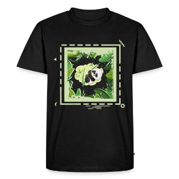 24 panda de la jungle - T-shirt Premium bio Homme - noir - Devant - Nico (187cm)