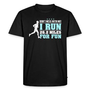 Runner Marathon shirt marathon drôle - T-shirt Premium bio Homme - noir - Devant - Nico (187cm)