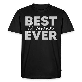 Best Woman Ever No. 6 - Men's Premium Organic T-Shirt - black - Front - Nico (187cm)