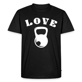 Kettlebell Love No. 10 - T-shirt Premium bio Homme - noir - Devant - Nico (187cm)