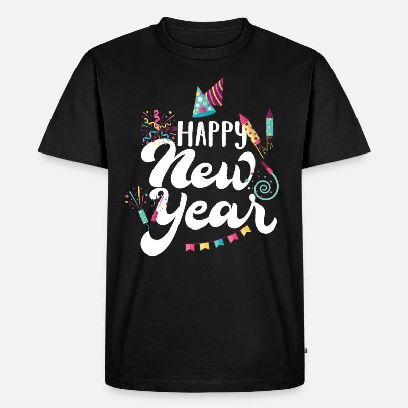 Happy New Year No. 39 - Männer Premium Bio T-Shirt - Schwarz