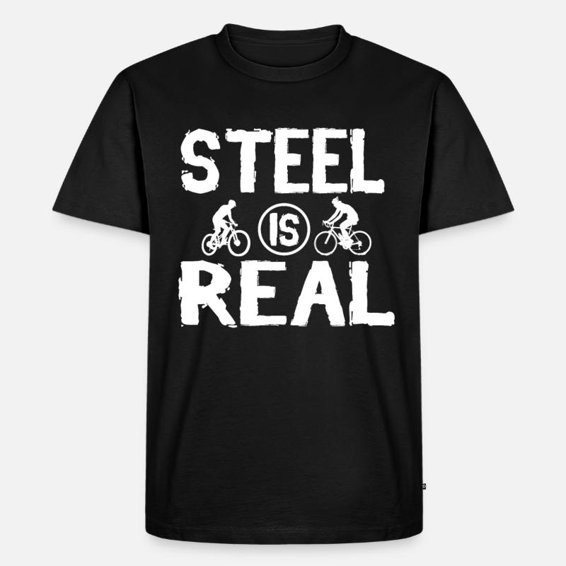 Steel Is Real No. 8 - Männer Premium Bio T-Shirt - Schwarz
