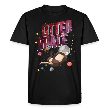 Otter Space Astronaut Otter Funny Animal Lovers - T-shirt Premium bio Homme - noir - Devant - Nico (187cm)