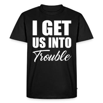 Je nous mets en difficulté Funny Matching Best Friends - T-shirt Premium bio Homme - noir - Devant - Nico (187cm)