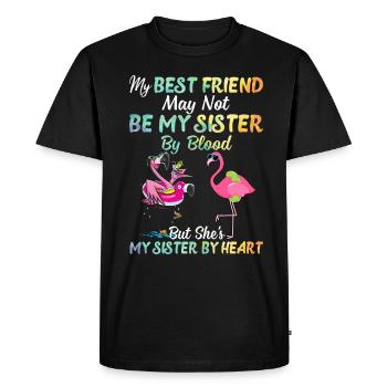 Mon meilleur ami est ma sœur par cœur drôle - T-shirt Premium bio Homme - noir - Devant - Nico (187cm)