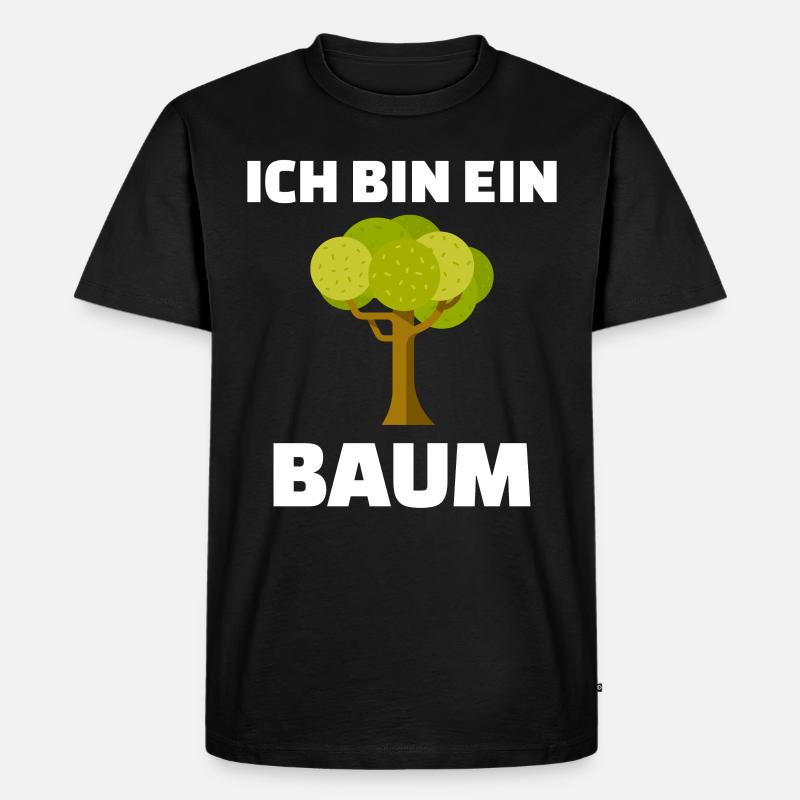 Ich bin ein Baum - Männer Premium Bio T-Shirt - Schwarz