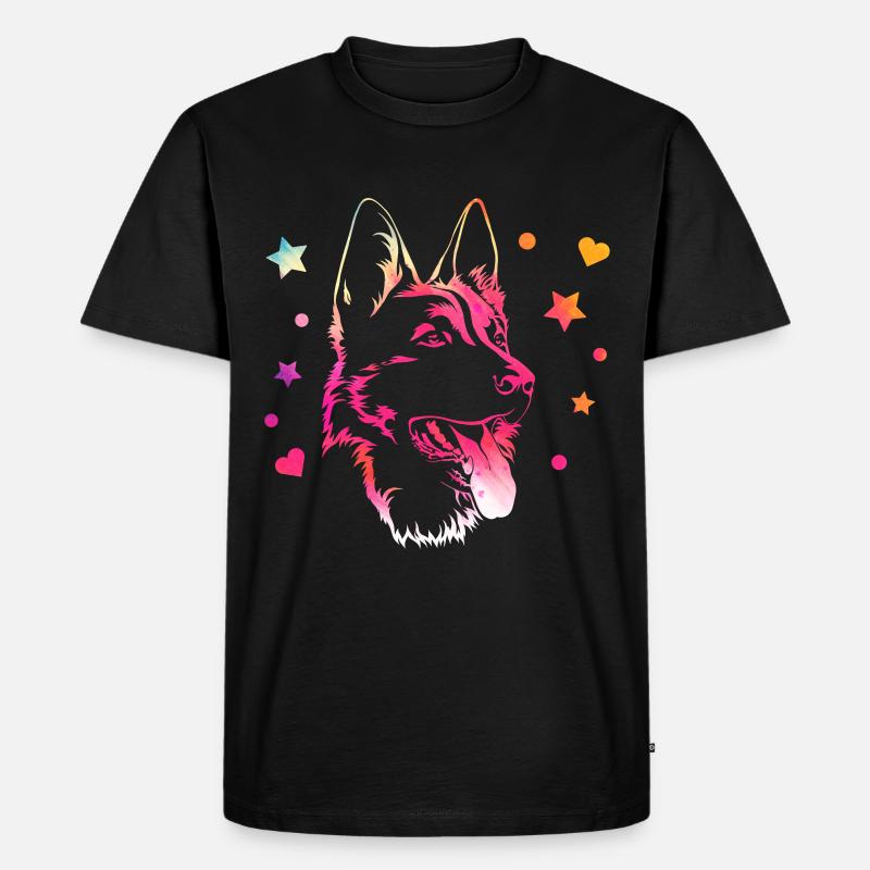 Deutscher Schäferhund - Männer Premium Bio T-Shirt - Schwarz