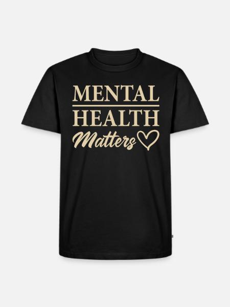 Mental Health Matters Funny Mental Health Awarenes - Premium økologisk T-skjorte for menn - svart